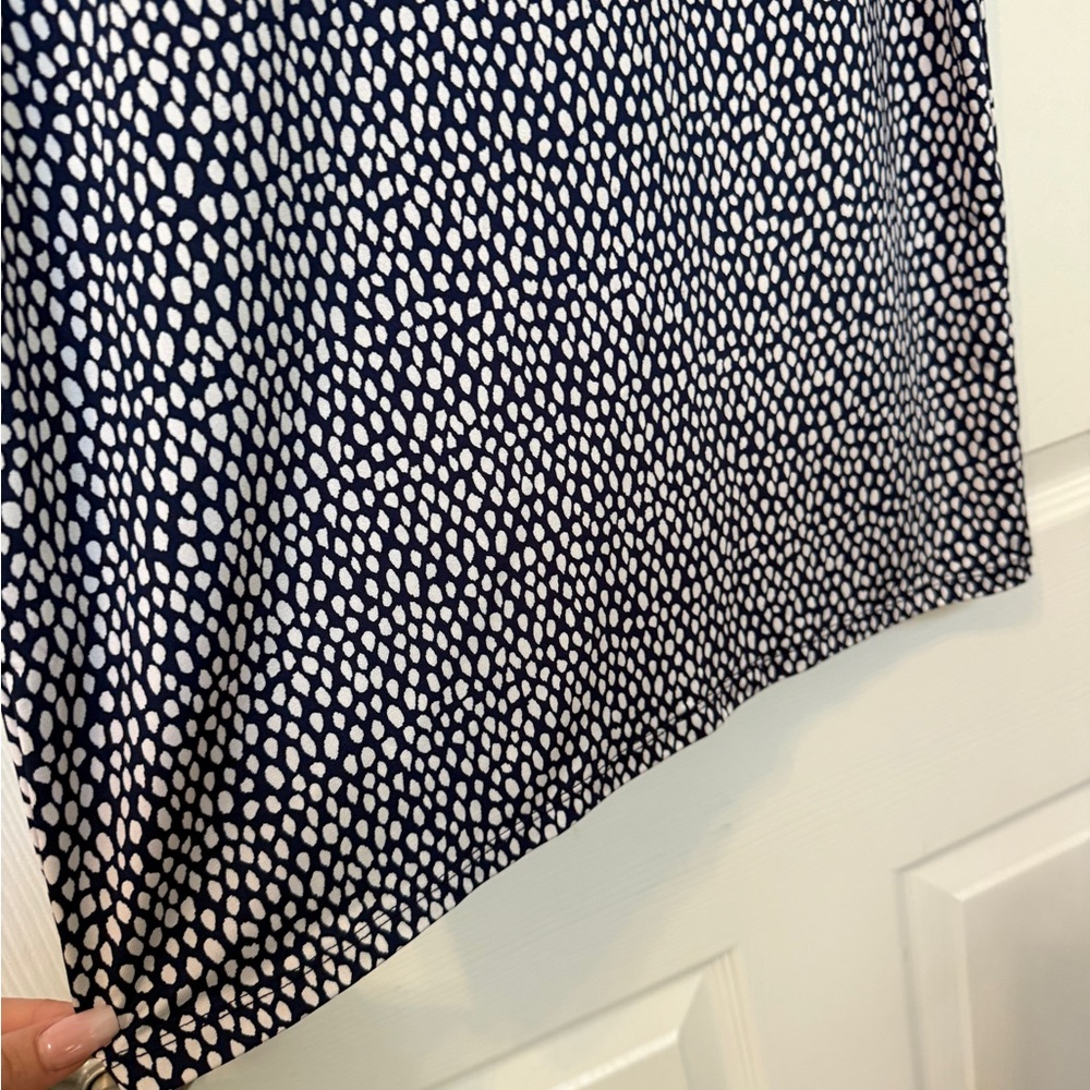 Dana Buchman Elegant Navy and White Patterned Dress - Size XS - Picture 16 of 16